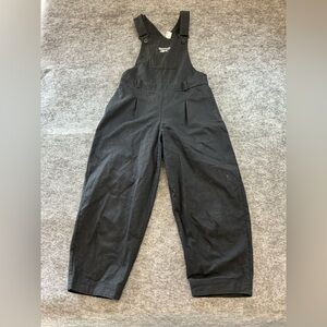 Reebok Black Overalls with Front Logo Patch Size XS